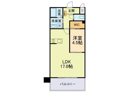 MTH GRANDE 新大江(1LDK/7階)の間取り写真