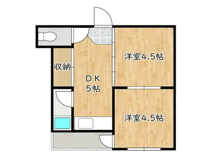桜ハイツ(2DK/3階)の間取り写真