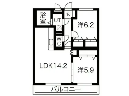 ベルグランツ(2LDK/3階)の間取り写真