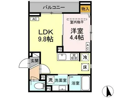 ファンウェーブ湘南藤沢(1LDK/1階)の間取り写真