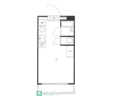 グランコート伊勢崎(ワンルーム/3階)の間取り写真