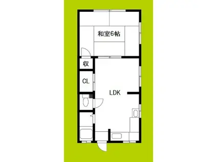 川口マンション(1LDK/2階)の間取り写真