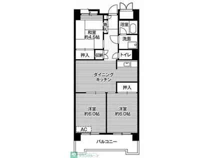 ビレッジハウス品川八潮タワー 1号棟(3DK/11階)の間取り写真