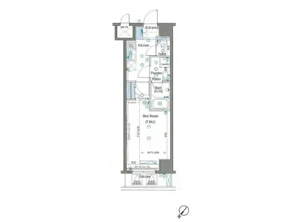 ヴォーガコルテ田端壱番館(1K/4階)の間取り写真