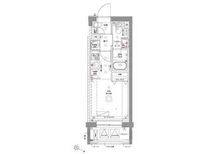 AZEST阪東橋II(ワンルーム/2階)の間取り写真