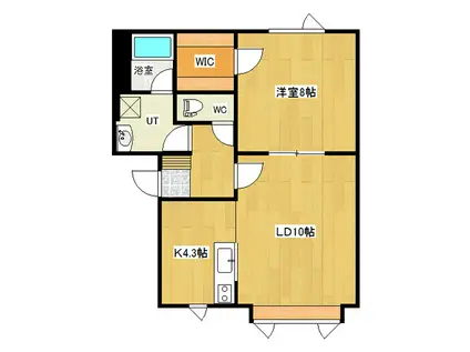 フェールK(1LDK/1階)の間取り写真