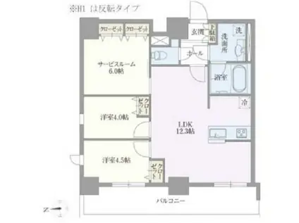 ライトテラス浅草(2SLDK/10階)の間取り写真