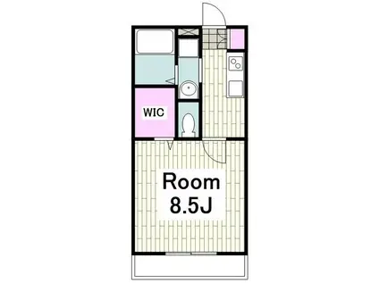 スカイテラス永田(1K/1階)の間取り写真