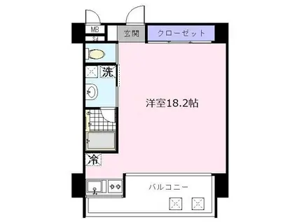 グランリーオ(ワンルーム/7階)の間取り写真