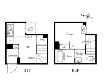 プレニーズ護国寺プレミア(1DK/1階)の間取り写真