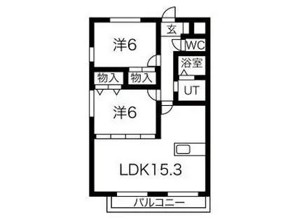エクセル祥雲(2LDK/8階)の間取り写真