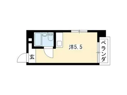 ビラ三秀神村(ワンルーム/3階)の間取り写真