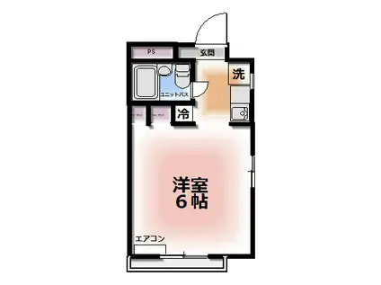レジデンス35(ワンルーム/3階)の間取り写真
