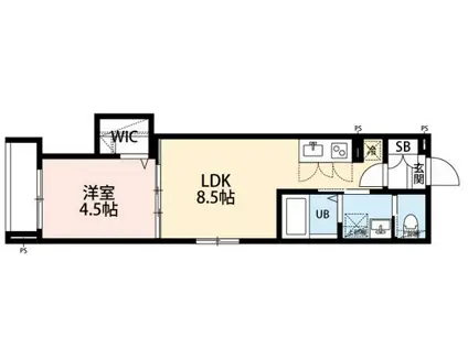 ROBOT HOME 新八柱II(1LDK/2階)の間取り写真