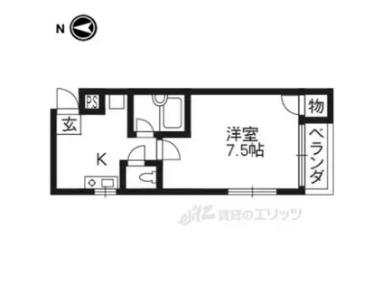 NORTE(1K/3階)の間取り写真
