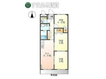 マイタウン碧海(3DK/2階)の間取り写真