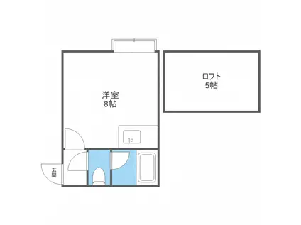 プラザ45(1K/1階)の間取り写真