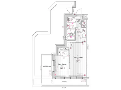 ガーラ上板橋グランドステージ(1DK/5階)の間取り写真