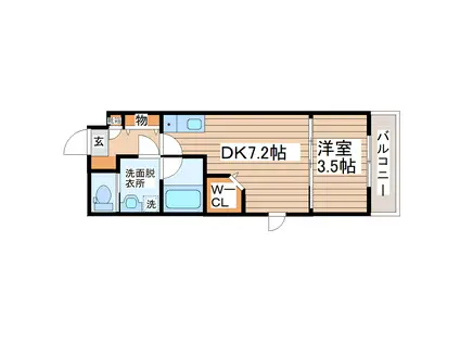 Mステイブル5番館(1DK/3階)の間取り写真