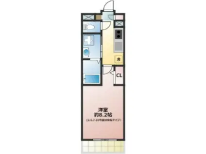 東武東上線 みずほ台駅 徒歩9分 5階建 築3年(1K/2階)の間取り写真