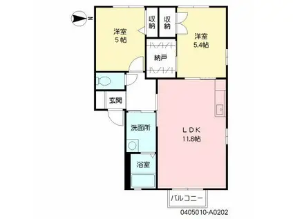 サン・フォレスト A棟(2LDK/2階)の間取り写真