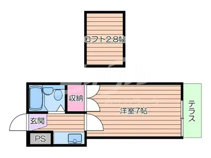 MKマンション(1K/1階)の間取り写真