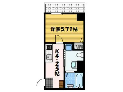 ブルーム桜 (1K/5階)の間取り写真