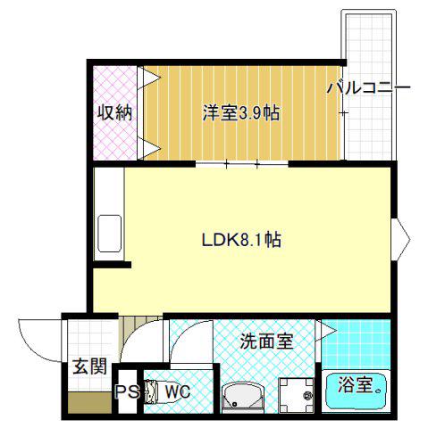 FSTYLE西大塚(1LDK/3階)の間取り写真