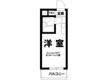 メゾン・ド・パラディ(ワンルーム/2階)の間取り写真