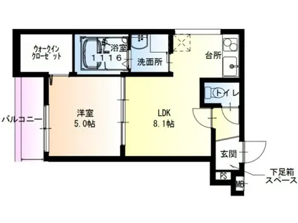 フジパレス伊丹北本町I番館(1LDK/1階)の間取り写真