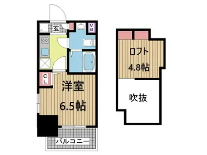 エステムコート神戸県庁前IVグランディオ(1K/7階)の間取り写真