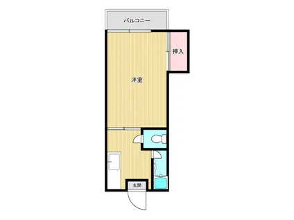 第一クラニシハイツ(1K/2階)の間取り写真