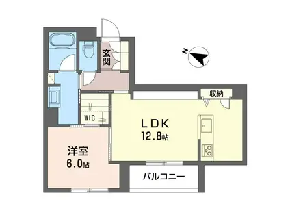 ベルドミール(1LDK/1階)の間取り写真