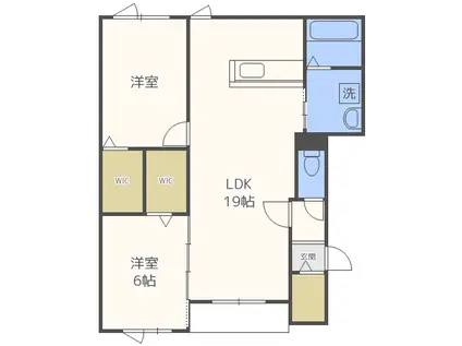 グランドルチェ(2LDK/2階)の間取り写真