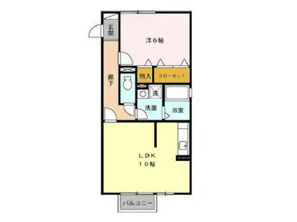 ダーヴォッフォノルト S(1LDK/2階)の間取り写真