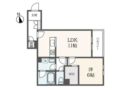 リコルド代田(1LDK/2階)の間取り写真