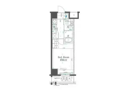 AZEST田無(1K/2階)の間取り写真