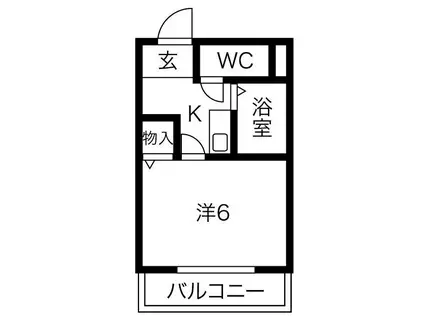 CESIRIA(1K/4階)の間取り写真