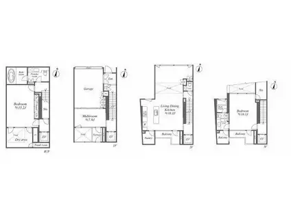 八雲ハウス(3LDK/B1階)の間取り写真