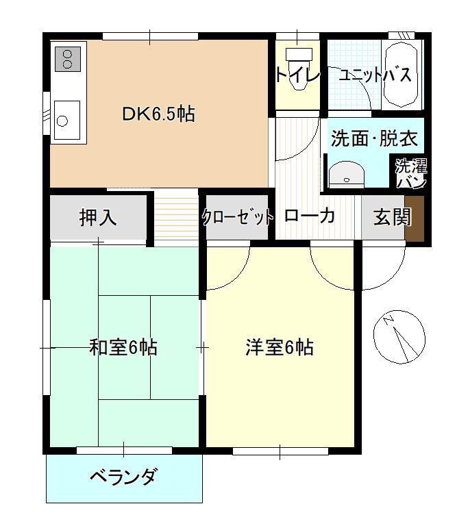 エトワール南蔵王(2DK/1階)の間取り写真