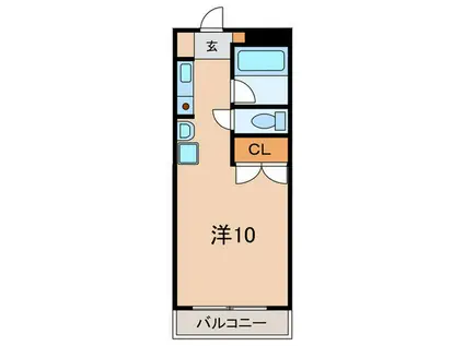 内山ハイツ(ワンルーム/2階)の間取り写真