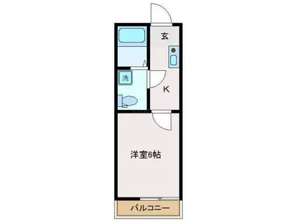 GRANZA中央林間(1K/3階)の間取り写真