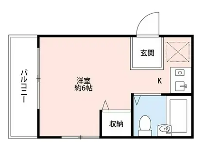 グリーンヴィレッジ(ワンルーム/2階)の間取り写真