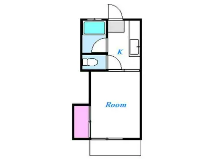 フォレストクラス東海大学前(1K/2階)の間取り写真