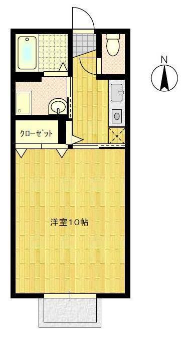 スターレット新栄(1K/2階)の間取り写真