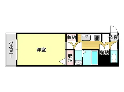 グランディ薬院I(1K/7階)の間取り写真