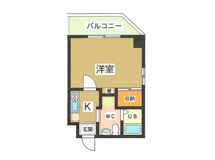 CASA MIA NAKANOBU(1K/3階)の間取り写真
