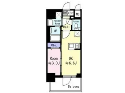 エスリード弁天町ノースレジデンス(1DK/10階)の間取り写真