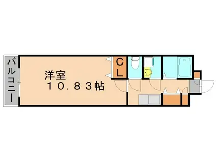 ヴァンクレール小嶋(1K/4階)の間取り写真