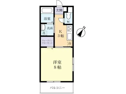 REQUINA BALEINE(1K/3階)の間取り写真